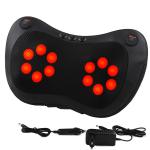 Black Color Infrared Neck Massager , Electric Neck Pillow With Springy Massage