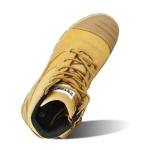 Nubuck Leather Zip Side Lace Up Anti Slip TPU Outsole Steel Toe Hiking Boots