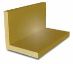 Golden Color Durable 10mm Brass L Profile 6m Length EN CW600N
