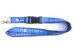 Double layer jacquard logo lanyards, jacquard label overlaid lanyard,