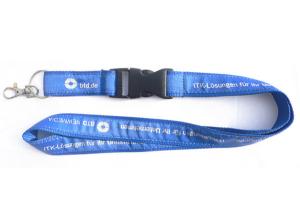 Quality Expensive double layered jacquard label overlay lanyards wholesale, wholesale