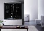 Black Profiles Enclosed Bath Shower Unit , Complete Shower Stall Kits