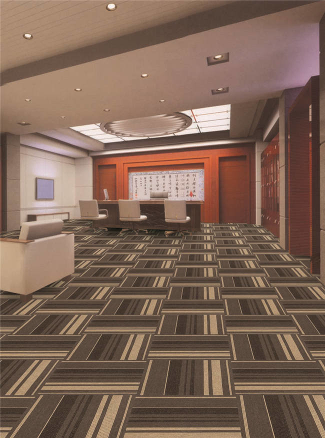 Kitchen Carpet Squares / Commercial Square Carpet Tiles 100% Bcf PP Yarn Type