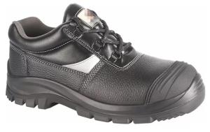 Quality Black PPE Safety Shoes Water Proof Oil Proof With Steel Toe Cap Grain Cow Leather wholesale