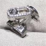 full diamonds earring 18kt gold with yellow gold or white gold