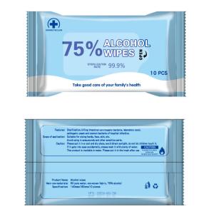 Quality Eco Friendly Alcohol Disinfectant Wipes 140mm X 180mm 10pcs Per Bag wholesale