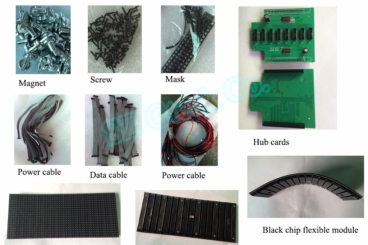 p6 curved led flexible display screen