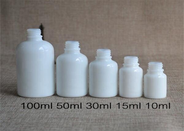 10ml 15ml 20ml 30ml Small Glass Dropper Bottles White Porcelain For Essential
