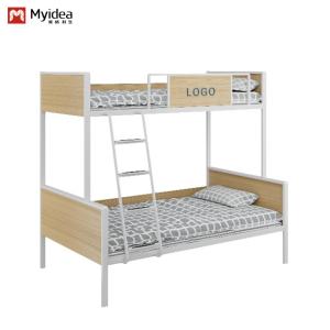 Quality Sturdy Iron Frame Student Dormitory Bunk Bed for Bedroom and Apartment High Durability wholesale