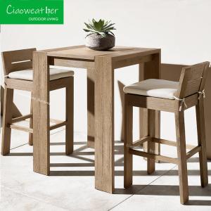 Quality Modern Patio Garden Bar Chair Durable and Strong Teak Wood Furniture for Courtyard wholesale