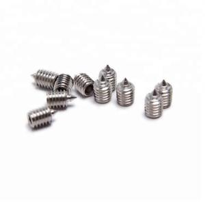 CE ISO9001 Stainless Steel Grub Screw Slotted Set Screw With Cone Point
