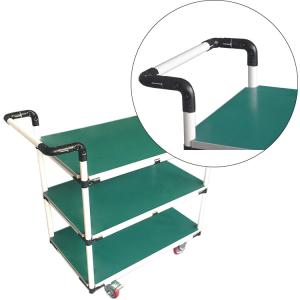 Quality Industrial Plastic Platform Cart With Lean Tube Stainless Steel Crate wholesale