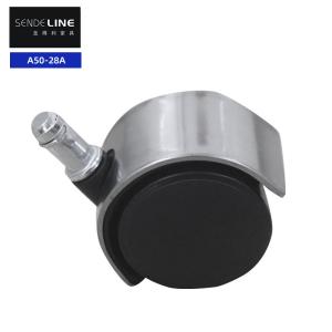 Quality Black Stainless Steel Office Chair Wheel Replacement Nylon 50mm Silent Wheel wholesale