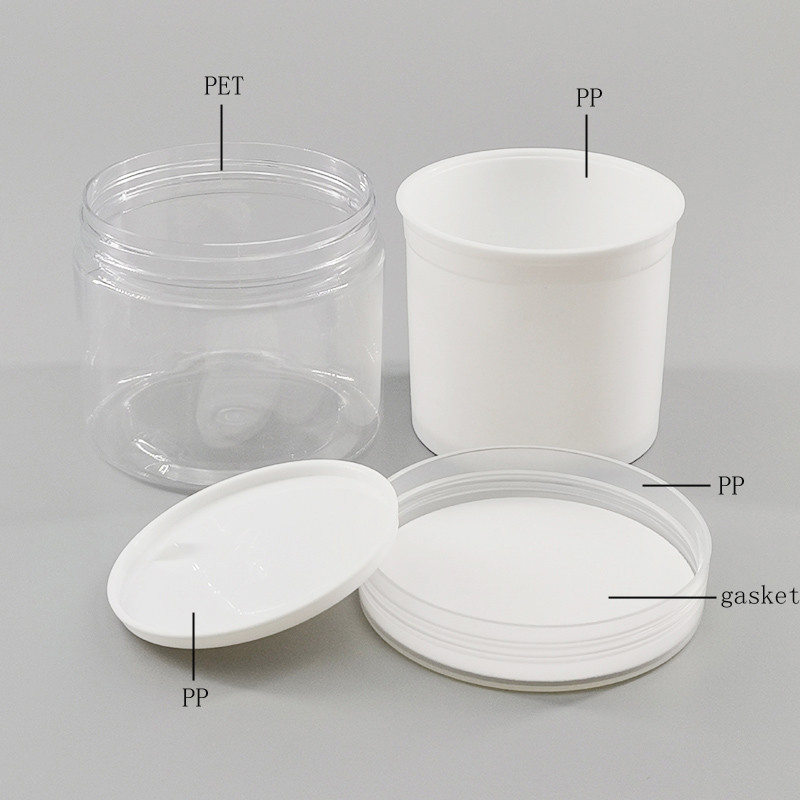 Plastic Double Layer Wide Mouth Cosmetic Packaging Jar 100/120ml
