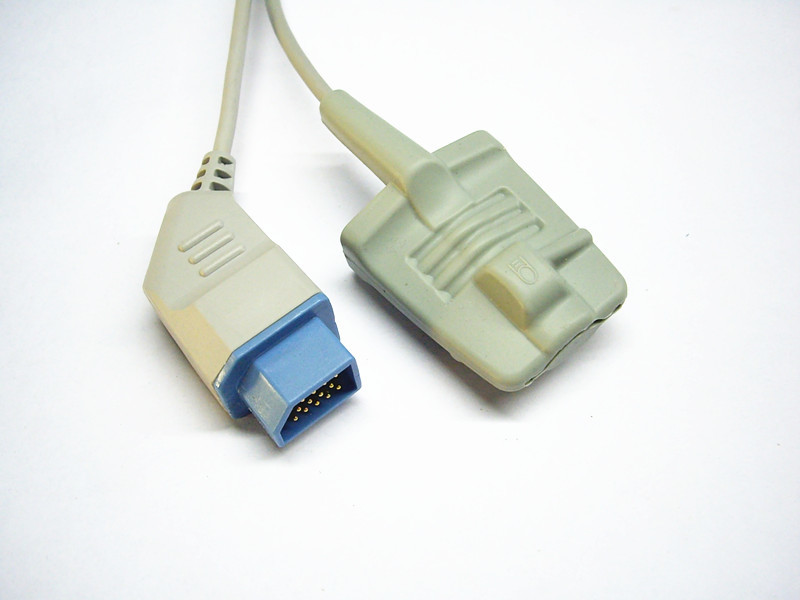 Nihon Kohden TL-201T Soft Rubber Reusable Spo2 Sensor With Rect 14Pin Connector