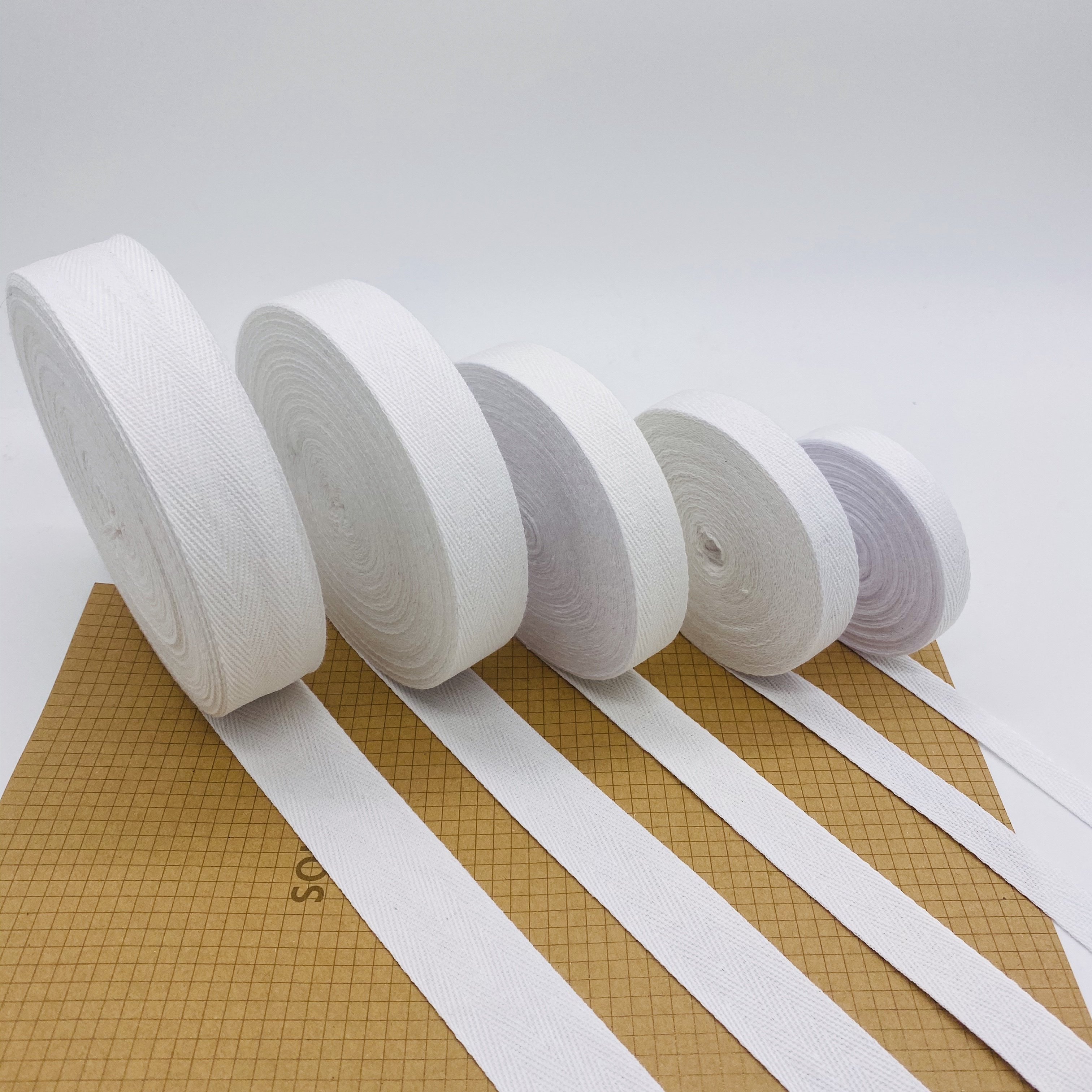 100% Cotton/polyester tape Garment accessories Woven Shoes Bags Sports herringbone webbing