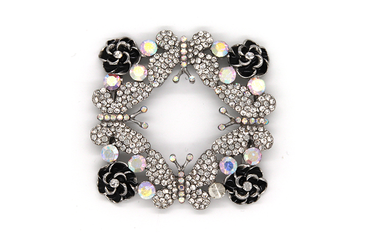 Customized Charming Crystal Decorative Shoe Clips And Charms 60*45mm