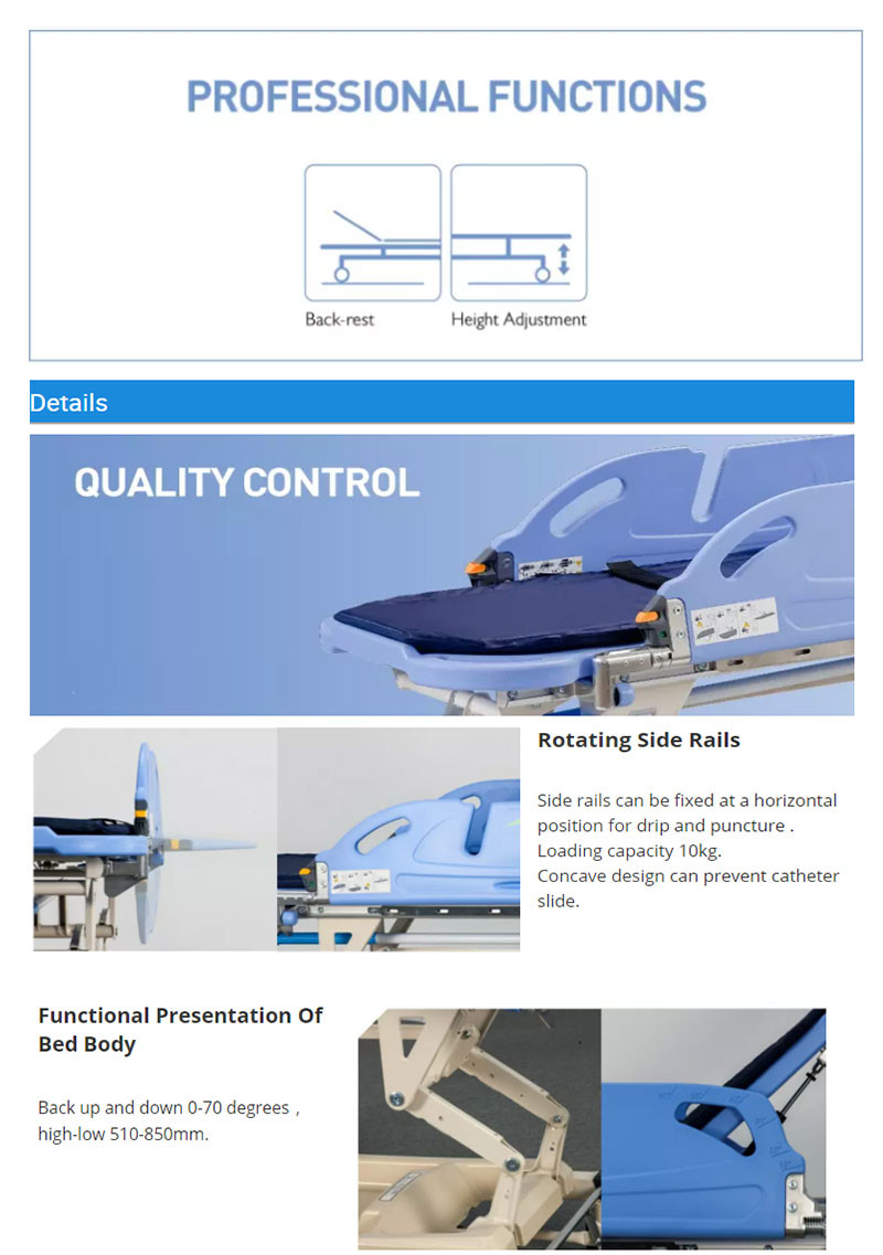 Manual Patient Emergency Transport Stretcher Hospital ODM OEM