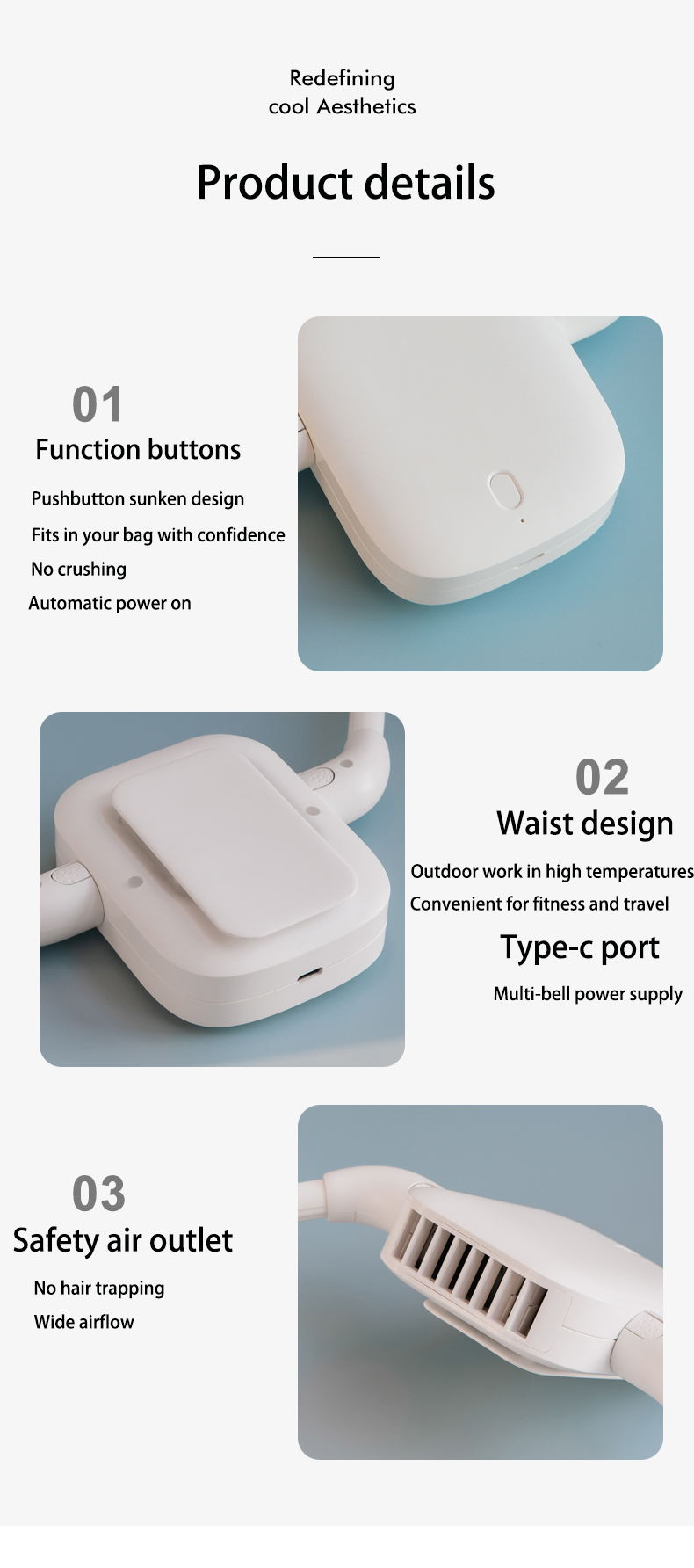 Multifunctional Portable Small Fan For Cold Natural Breeze Small Hanging Fan