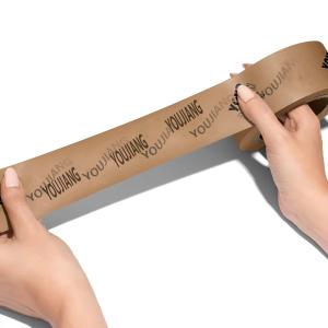 Quality Customized Logo Brown Reinforced Kraft Paper Tape For Professional Waterproof Sealing wholesale