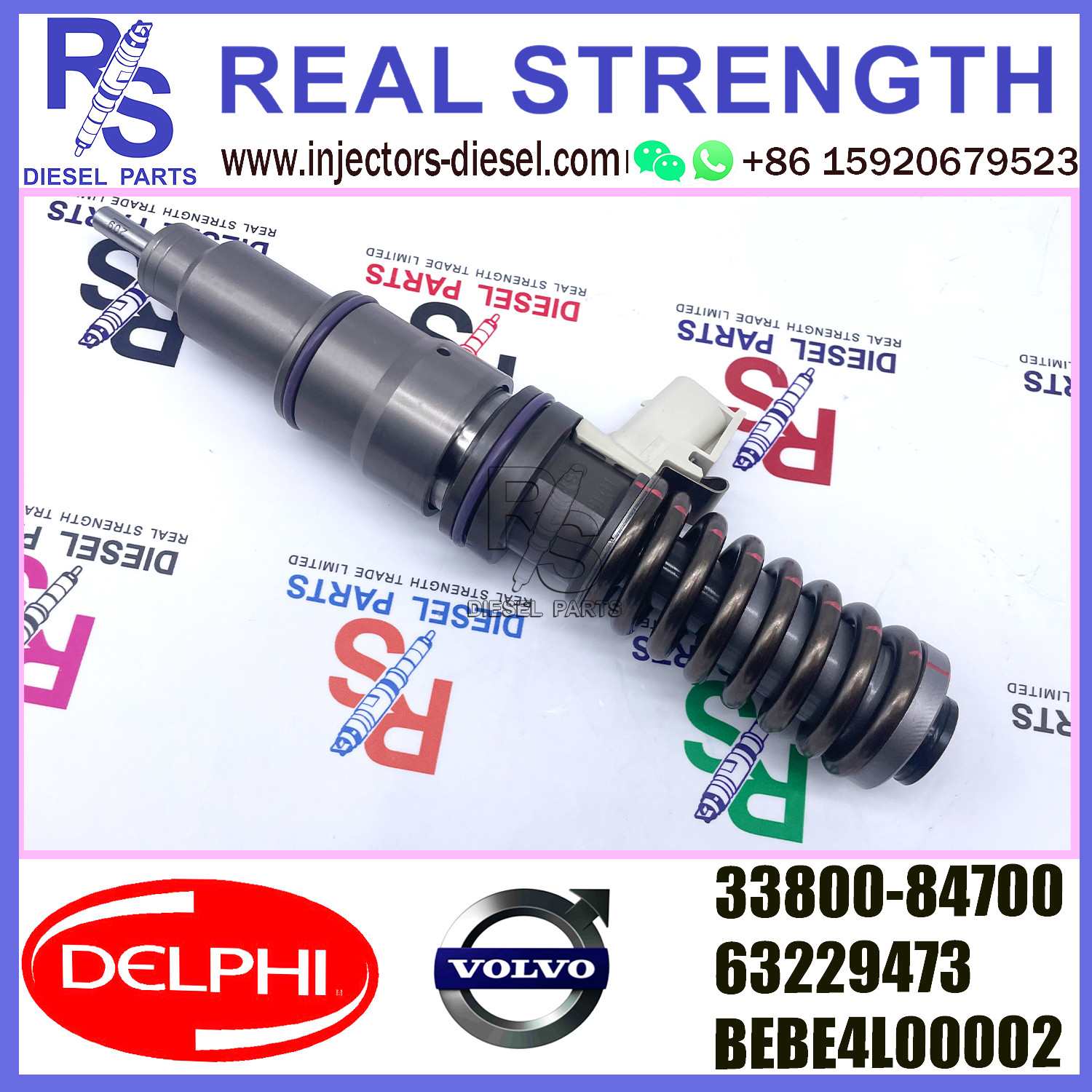 V-O-L-V injector 33800-84700 diesel engine injector 33800-84700 63229473 BEBE4L00002 E3.5 for HYUNDAI L ENGINE WITH EGR