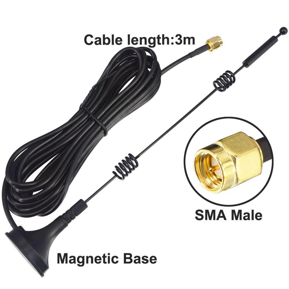 Vertical Polarization High Gain 30dbi GSM 3G 4G Car Indoor Antenna with Magnetic Base