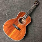 Custom 39 Inch All Solid OOO KOA Wood Acoustic Guitar Ebony Fingerboard Abalone