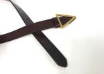 Ladies Triangle Buckle 28mm Genuine Leather Wide Belts