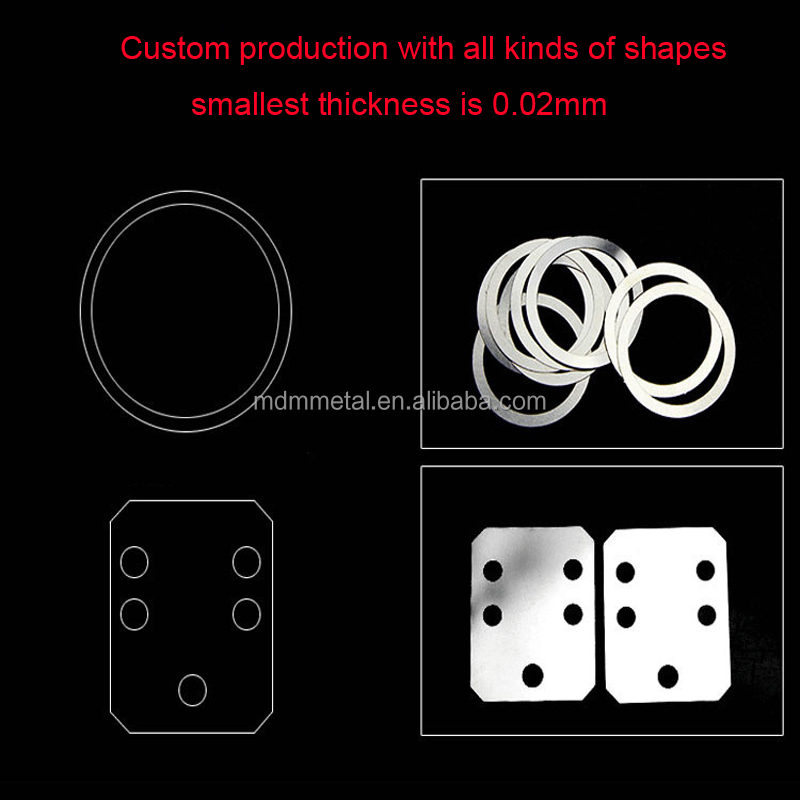 Customized Machinery High Precision Stainless Steel Sealing Thin Flat Ring Shim Washer