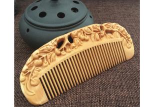 Quality Anti static Creative Wooden Crafted Gifts Double sided Carved wooded Comb wholesale