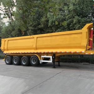 Quality Bogie Suspension Inclined 4 Axle 33CBM 60T Tipper Semi Trailer wholesale