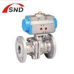 WCB Pneumatic Ball Valve Flange Connection Air Oil Water Media