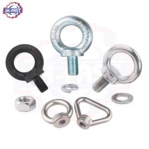 Quality DIN 580 35mm Length Grade 8 Fully Threaded Carbon Steel Black Galvanized Eye Bolt wholesale