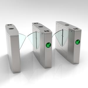 Quality Automatic Security Waist High Turnstile , Optical Flap Barrier Gate wholesale