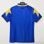 Blue Retro Soccer Jerseys V Neck Quick Dry Football Shirt