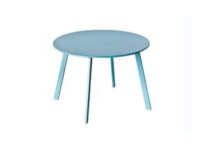 Quality Washable Blue Round Garden Steel Table With Moisture Resistant wholesale