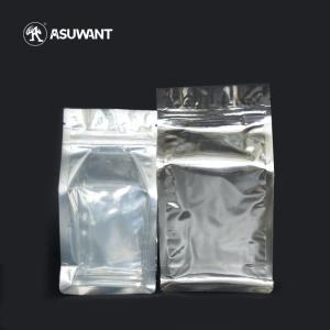 Quality 130mic Aluminum Foil Bag Customized Logo Eight Side Sealed Flat Bottom Bag wholesale