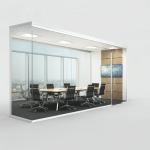 Aluminum Frame Double glazed Office Glass Partition Wall For Meeting Room