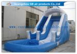 Amusement Park Bounce Round Water Slide Inflatable Slide With Pool