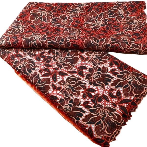 fashion fabric african attire soft and nice silk african design for lady bridal