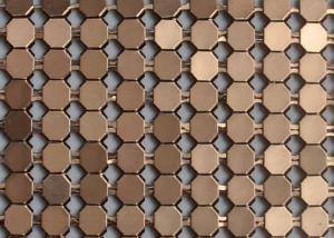 Quality SGS Cladding Aluminum Metallic Sequins Oilproof Metal Mesh Fabric For Clothing wholesale