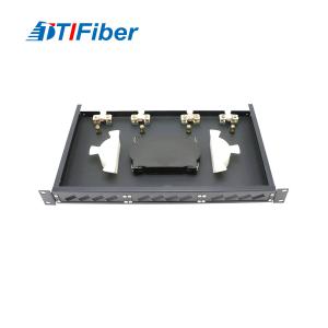 Quality 1U 19 Inch Fiber Optic Patch Panel 24 Port Fixed Type wholesale