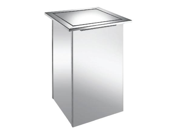 stainless Steel Metal material Public Bathroom Cabinet Trash Waste Bin Dustbin