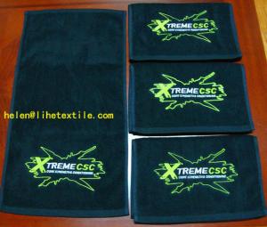 Quality promotion towel with embroidery logo , 100% cotton , 30X50CM wholesale