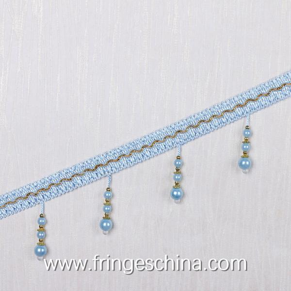 Handmade fashionable chain beads lace tassels fringes for curtain/sofa/pillow