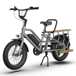 Quality 7 Speed Aluminum Alloy Frame Electric Delivery Bike for Family Dual Battery Fat Tire wholesale
