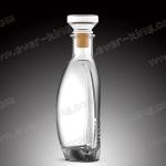 High White Flint Glass 700ml Luxury Liquor Bottles For Brandy
