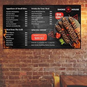 Quality 55 Inch Lcd Digital Menu Board For Coffee Shop Cafe Restaurants wholesale