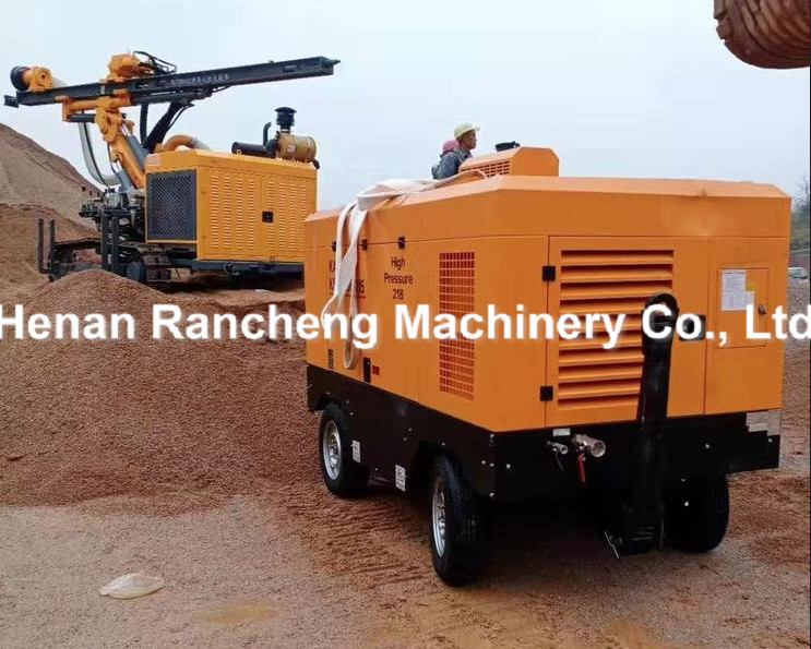 20 - 17 Bar Pressure Drilling Air Compressor 194KW 18 - 19m³ / Min Capacity