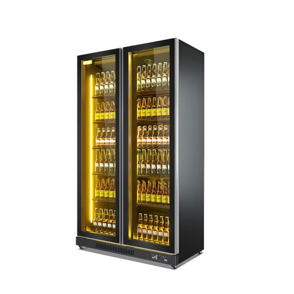 Fan Cooling Glass Door Upright Refrigerator For Sell Monster Energy Drink